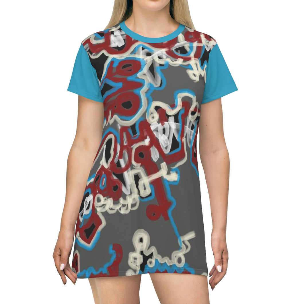 All Over Print T-Shirt Dress