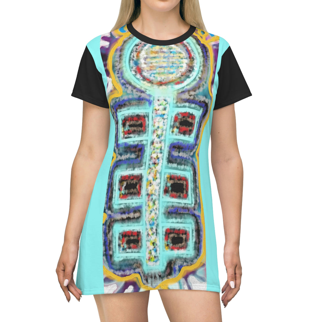 All Over Print T-Shirt Dress