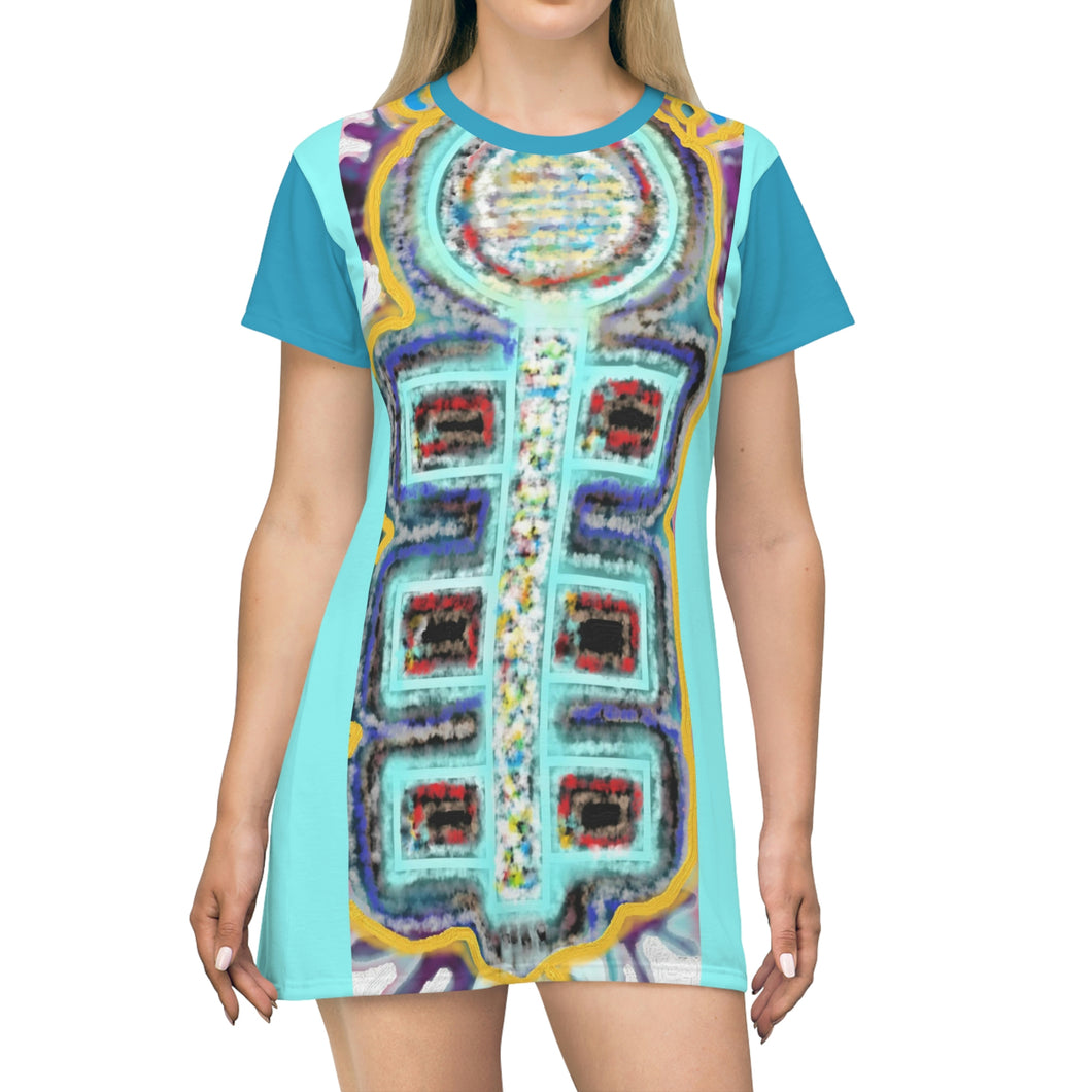 All Over Print T-Shirt Dress